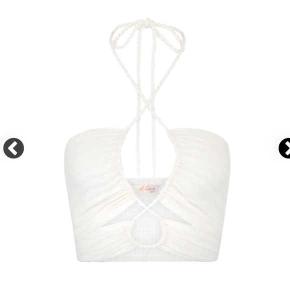 Arnhem Rue Halter Top in Ivory - Picture 2 of 3